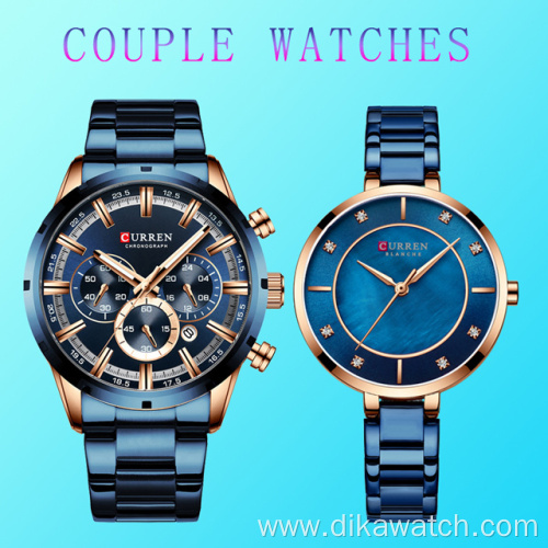 Couple Watch Set Curren Watches For Man And Woman Minimalist Watch Men 2021 Relogio Masculino Business Wristwatch For Lovers